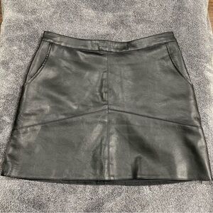 Altar'd State Black Leather Mini Skirt